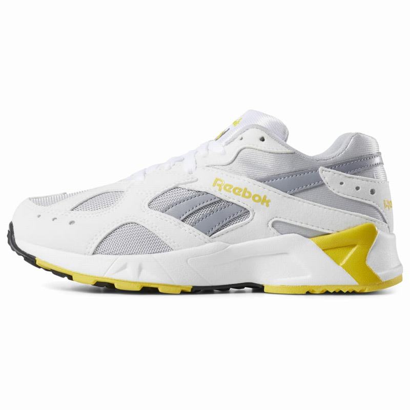 Tenisi Reebok Aztrek Barbati Albi/Gri/Lămâie Romania RP5351RJ